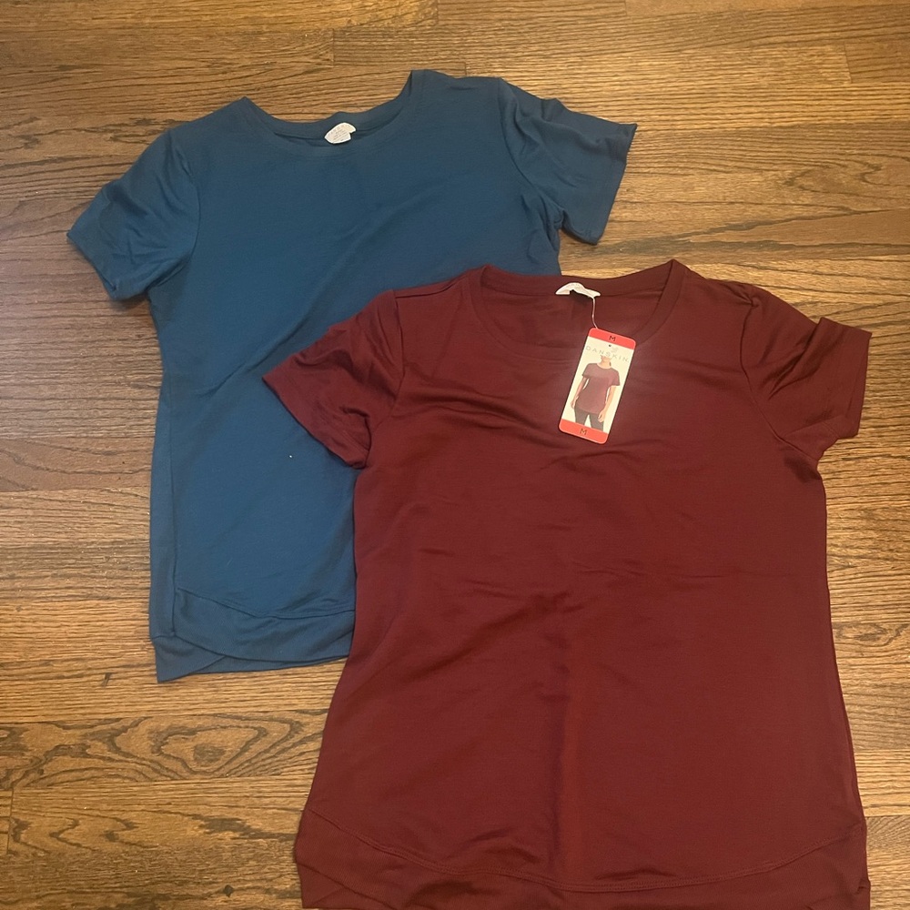Set of Danskin Blue and Maroon T-Shirts